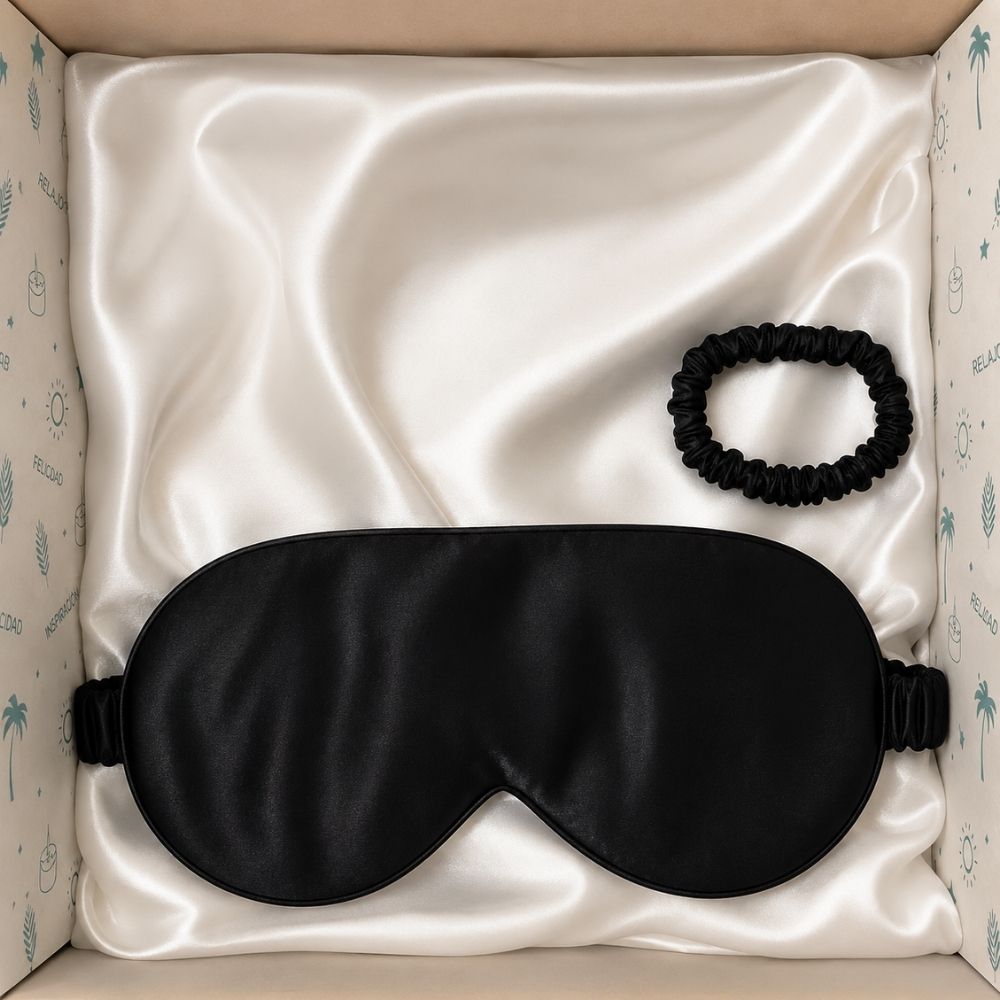 Caja Indispensables de Seda Mulberry | Funda doble cara seda, Antifaz y Scrunchie