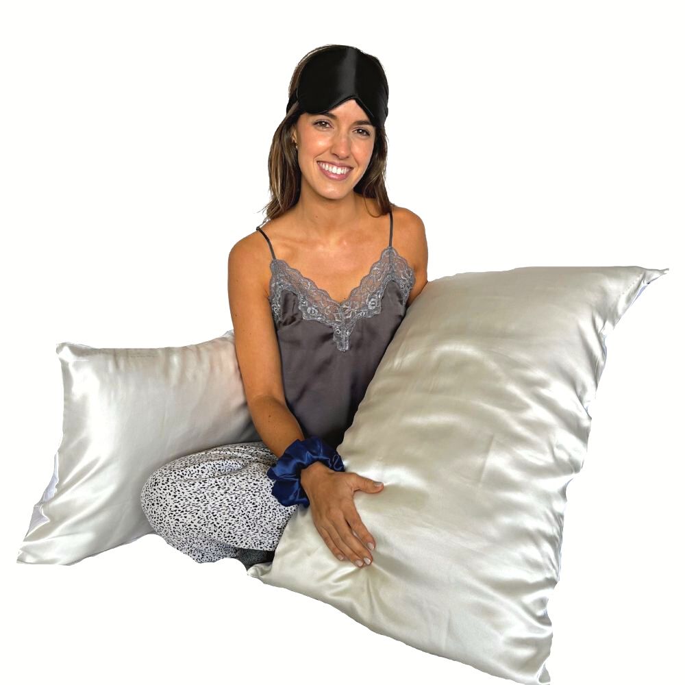 Funda de Almohada Queen doble cara Seda