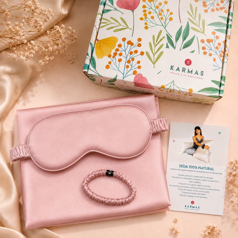 Caja Indispensables de Seda Mulberry | Funda doble cara seda, Antifaz y Scrunchie
