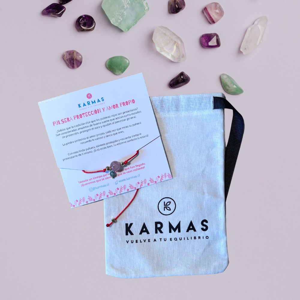Pulsera Piedra Protección y Amor Propio