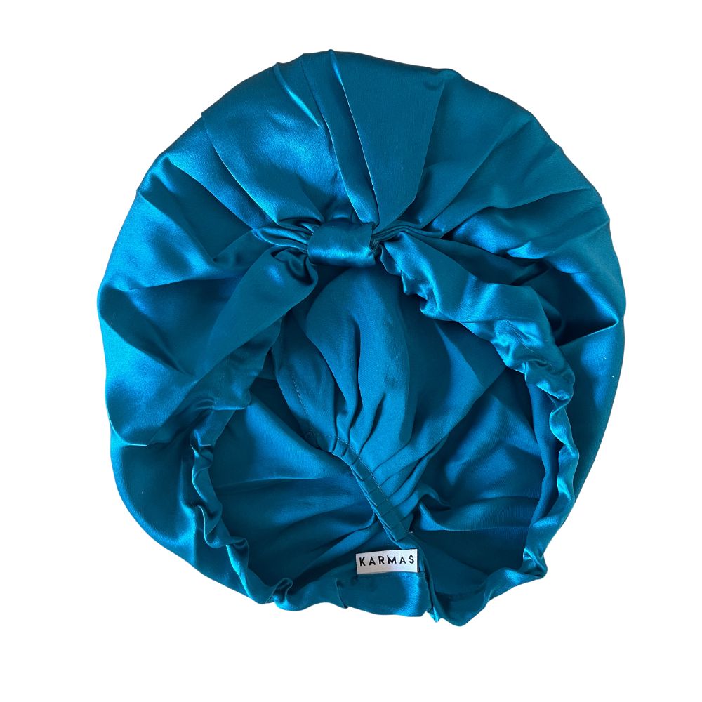 Turbante borde elasticado una capa Seda