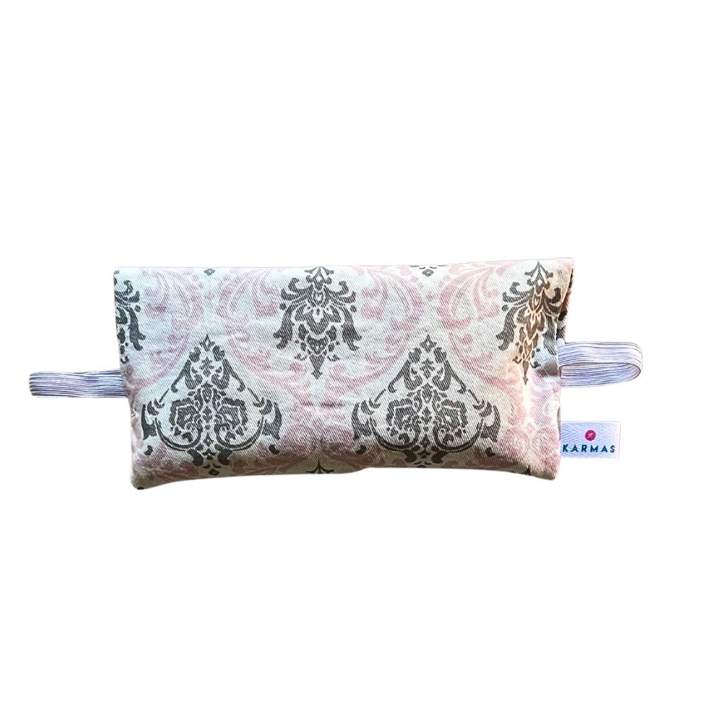 Antifaz relajante de semillas, cuarzo, hierbas y aromaterapia