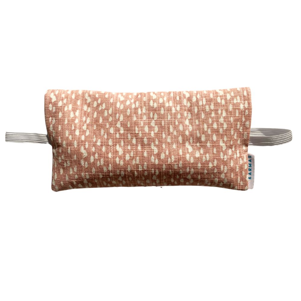 Antifaz relajante de semillas, cuarzo, hierbas y aromaterapia