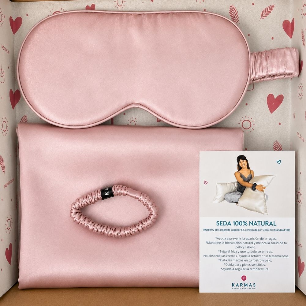 Caja Indispensables de Seda Mulberry | Funda doble cara seda, Antifaz y Scrunchie