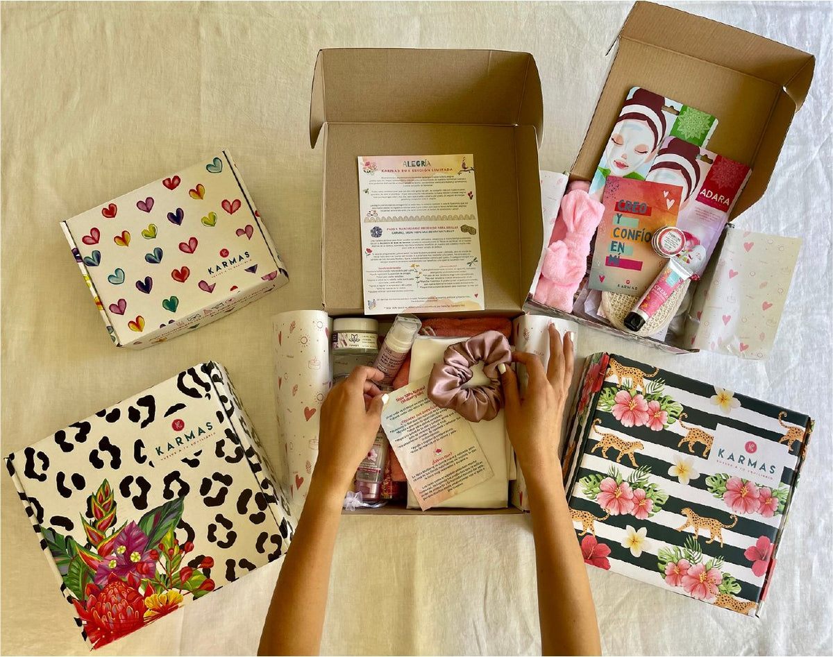 Cajas de regalo corporativo Karmas con productos de bienestar