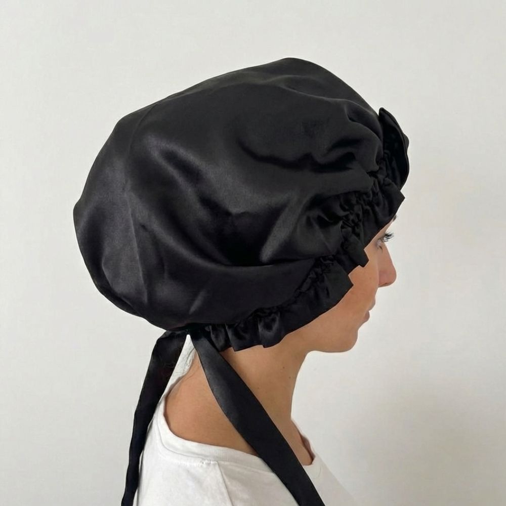 Turbante borde ajustable doble capa Seda