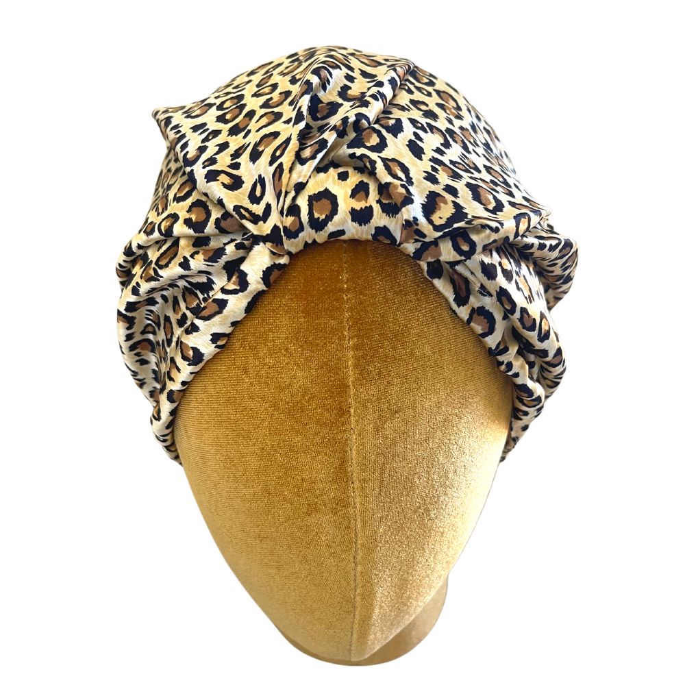 Turbante borde elasticado una capa Seda