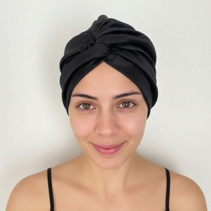 Turbante borde elasticado doble capa Seda